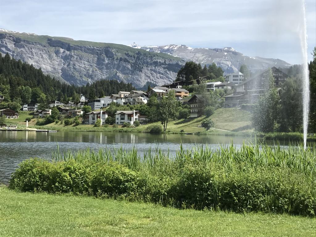 Ferienwohnung Laax Mit Traumblick, Grossem Balkon Und Terrasse Exterior photo