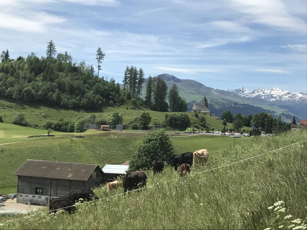 Ferienwohnung Laax Mit Traumblick, Grossem Balkon Und Terrasse Exterior photo