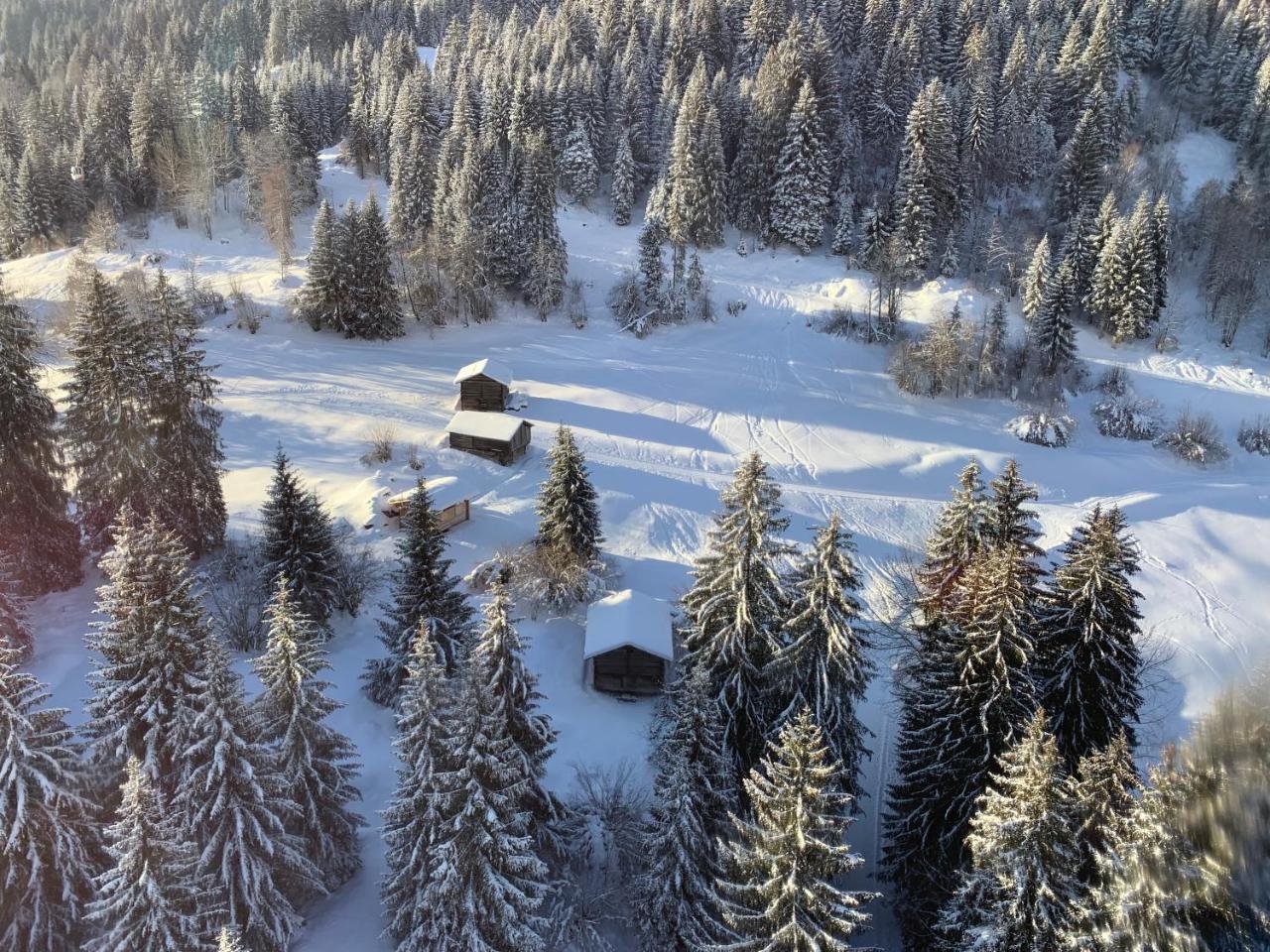 Ferienwohnung Laax Mit Traumblick, Grossem Balkon Und Terrasse Exterior photo